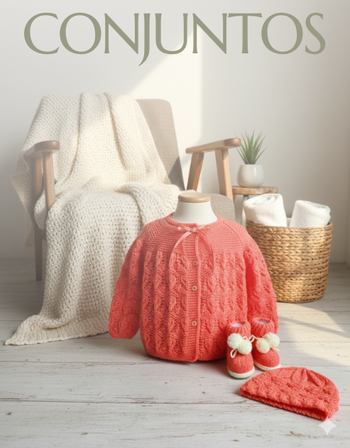 imagem conjunto tricot bebê