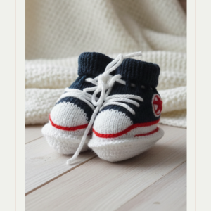 tênis bebe estilo all star azul marinho em tricot