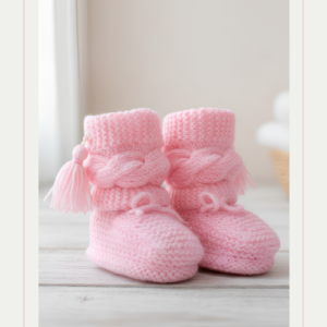 sapatinho rosa em tricot feminino estilo botinha